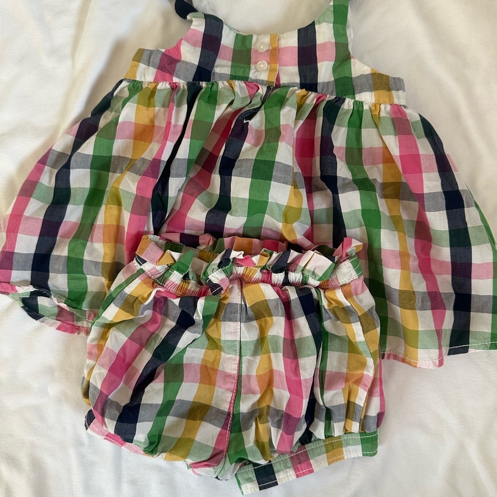 GAP Multicolor Plaid Diaper Cover Set